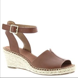 Clarks Petrima Selma Wedge Leather Espadrilles